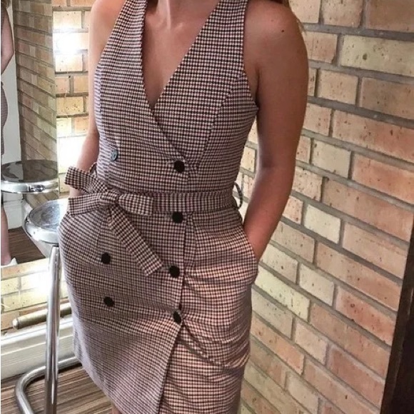 Frank & Oak Dresses & Skirts - Zara houndstooth herringbone dress XL. NWOT